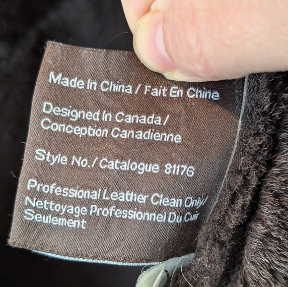 Danier Men's Brown Shearling Coat Size L In VGUC - Picture 14 of 14